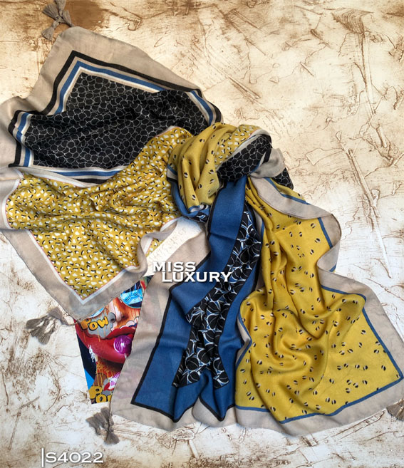 شال نخ پنبه S4022 میس لاکچری