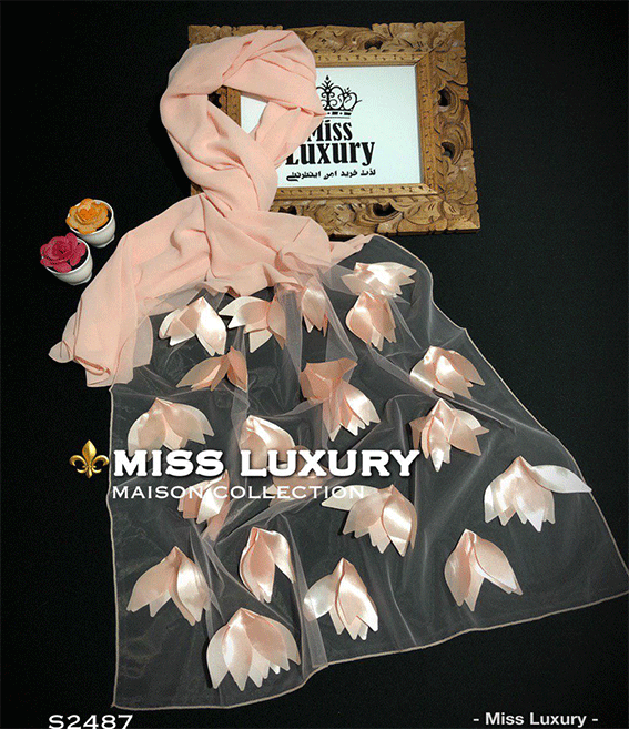 شال کرپ خاویاری S2487 میس لاکچری