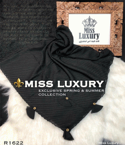 روسری کرپ خاویاری R1622 میس لاکچری