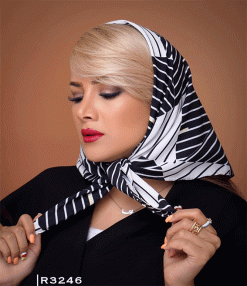 روسری کرپ نخ R3244 میس لاکچری