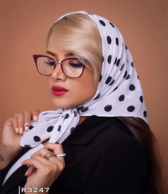 روسری کرپ نخ R3247 میس لاکچری