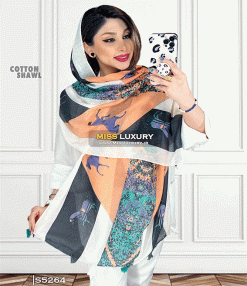 شال نخ پنبه S5264 میس لاکچری