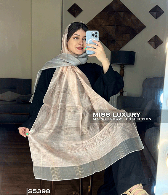 شال نخ ویسکوز S5398 میس لاکچری
