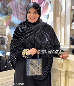 روسری مخمل وارداتی R3858 میس لاکچری