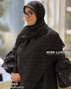 روسری نخ اسلپ نگین نقره ای میس لاکچری