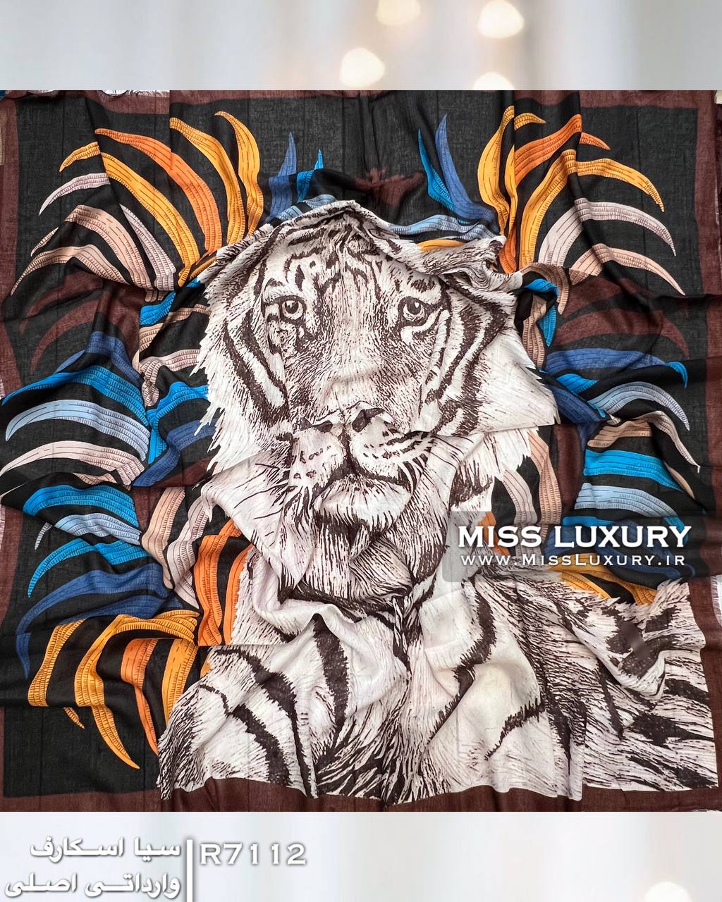 روسری نخی سیا اسکارف بلنگی میس لاکچری