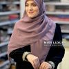روسری نخ وال پوست پیازی تیره میس لاکچری