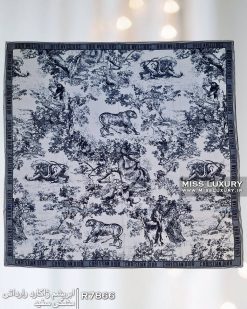 روسری مجلسی ابریشم ژاکارد میس لاکچری
