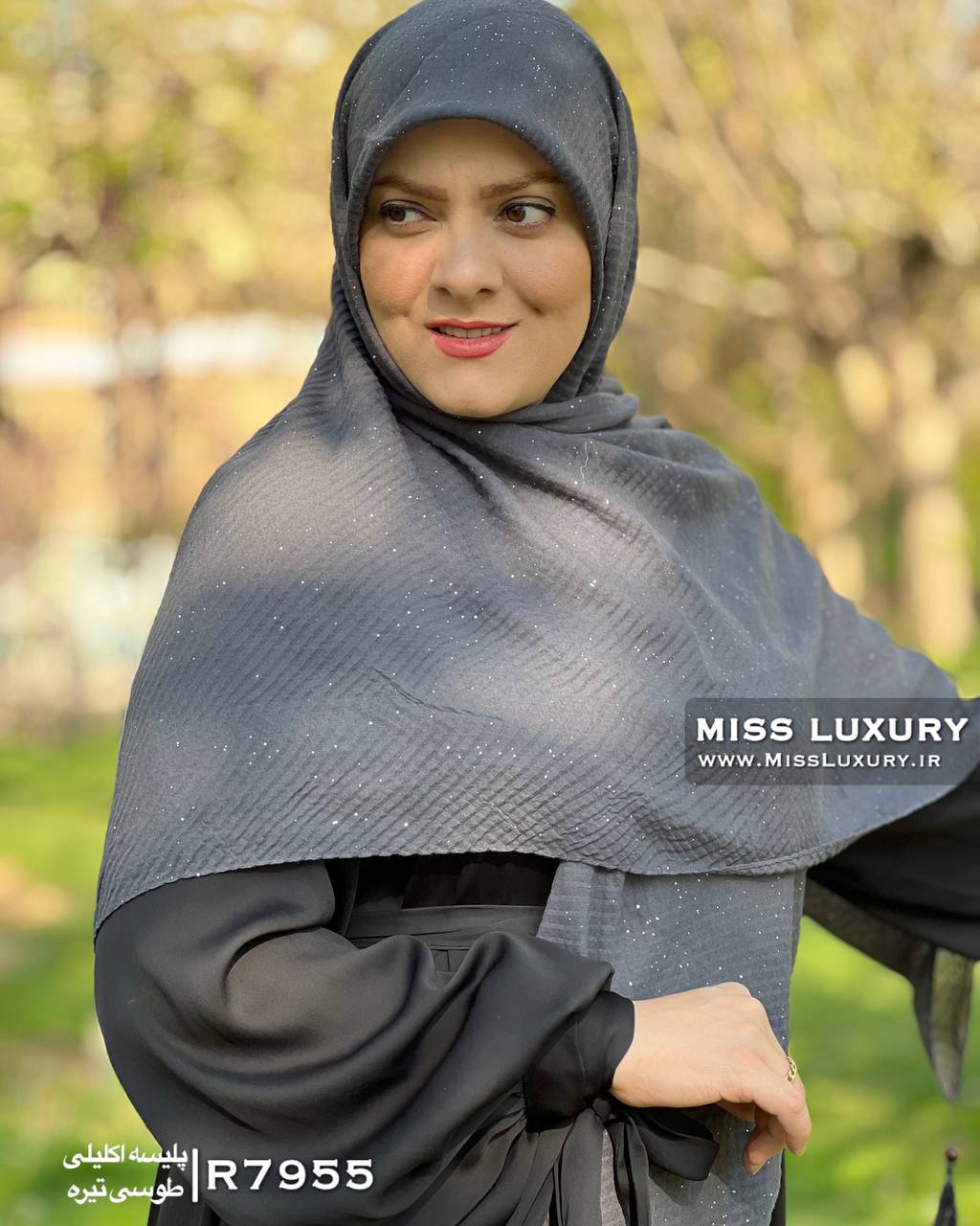 روسری پلیسه اکلیلی نخ وال میس لاکچری