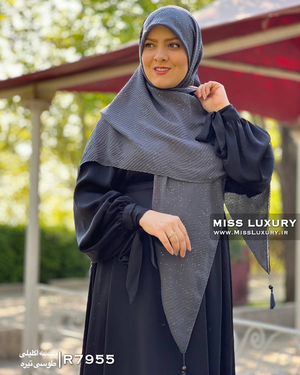 روسری پلیسه اکلیلی نخ وال میس لاکچری