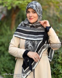 روسری سیا اسکارف مشکی میس لاکچری