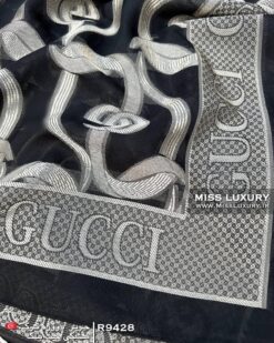 روسری حریر دووره ترک مشکی جت بلک میس لاکچری