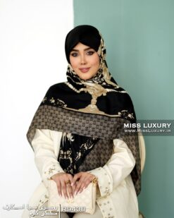 روسری مشکی کرم میس لاکچری