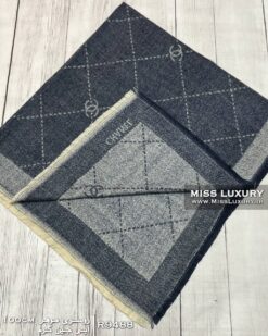 روسری موهر آبی جین کرم میس لاکچری