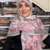 روسری کشمیر وارداتی اعلا طوسی صورتی میس لاکچری