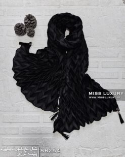 شال نخ کجراه پاییزه پلیسه لوزی میس لاکچری