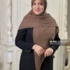 روسری پلیسه اکلیلی قهوه ای میس لاکچری