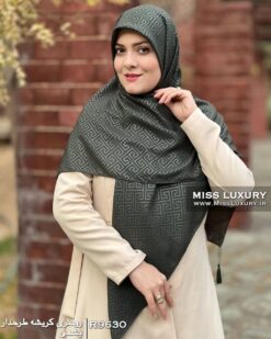 روسری کریشه طرحدار یشمی میس لاکچری