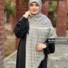 روسری کشمیر دور لمه وارداتی طوسی تیره میس لاکچری