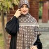 روسری کشمیر دور لمه وارداتی قهوه ای میس لاکچری