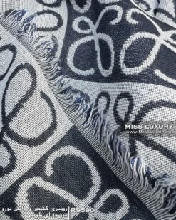 روسری کشمیر وارداتی دورو سرمه ای طوسی میس لاکچری
