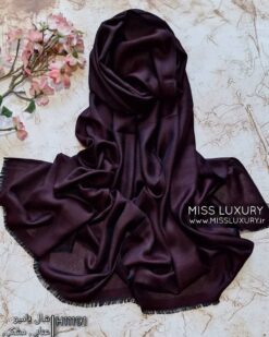شال بامبو عنابی مشکی میس لاکچری