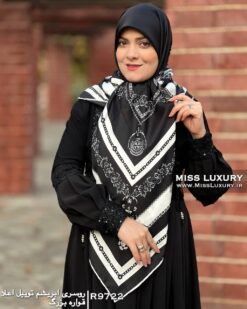 روسری ابریشم توییل اعلا قواره بزرگ میس لاکچری