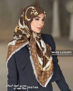 Alternative view of روسری توییل ابریشم موکا قهوه ای R9748