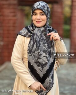 روسری نخی پاییزه مشکی میس لاکچری