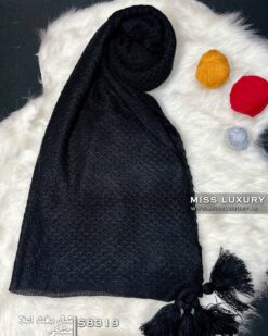 شال بافت اعلا مشکی میس لاکچری