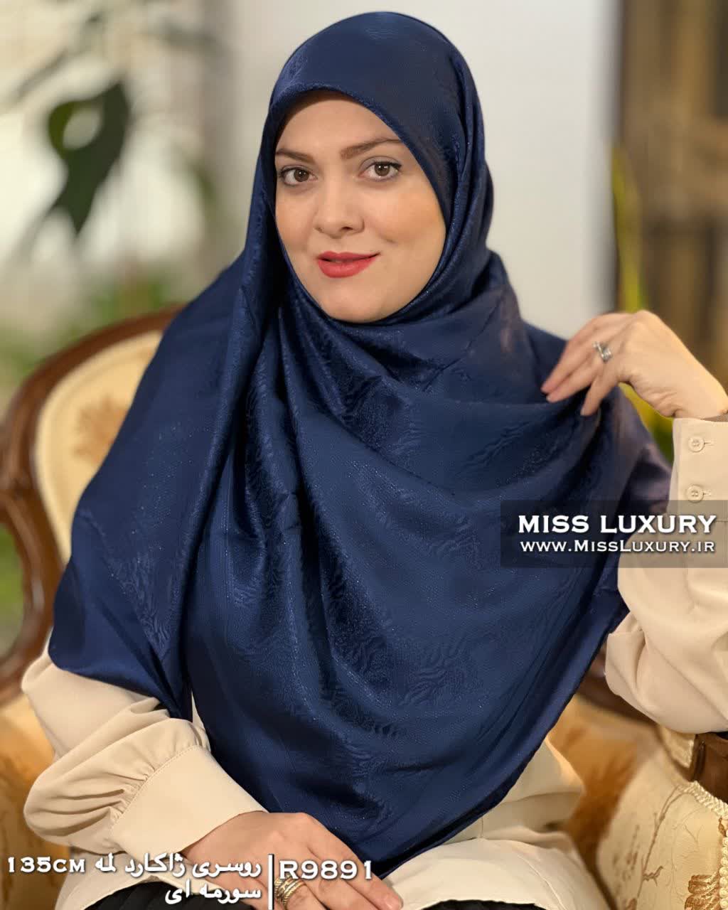 روسری ژاکارد لمه سومه ای میس لاکچری