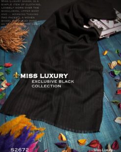 شال نخی مشکی میس لاکچری