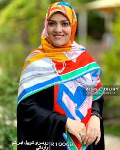 روسری توییل ابریشم سفید وارداتی میس لاکچری