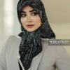 روسری توییل ابریشم مشکی میس لاکچری