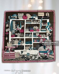 Alternative view of روسری توییل ابریشم قهوه ای R9929