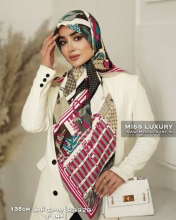 روسری توییل قهوه ای میس لاکچری