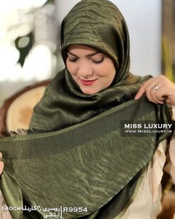 روسری ژاکارد لمه ارتشی میس لاکچری