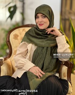 روسری ژاکارد لمه ارتشی میس لاکچری