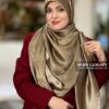 روسری ژاکارد لمه طلایی میس لاکچری