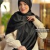 روسری ژاکارد لمه مشکی پوست ماری میس لاکچری
