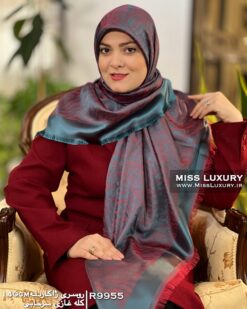 روسری ژاکارد لمه کله غازی سرخابی میس لاکچری