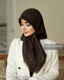 روسری کشمیر قهوه ای میس لاکچری