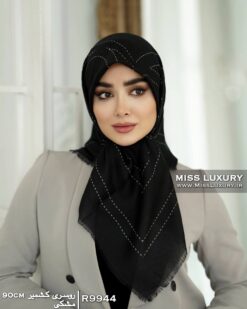 روسری کشمیر مشکی میس لاکچری