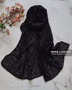شال عنکبوتی گوچی وارداتی مشکی میس لاکچری