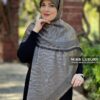 روسری ژاکارد لمه نسکافه ای دودی میس لاکچری