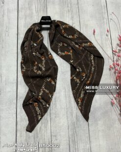 باندانا پلیسه ابریشم گوچی قهوه ای میس لاکچری