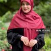 روسری الیزه طرحدار زرشکی میس لاکچری