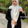 روسری الیزه وارداتی سفید میس لاکچری
