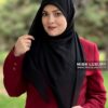 روسری حریر شنی جت بلک میس لاکچری