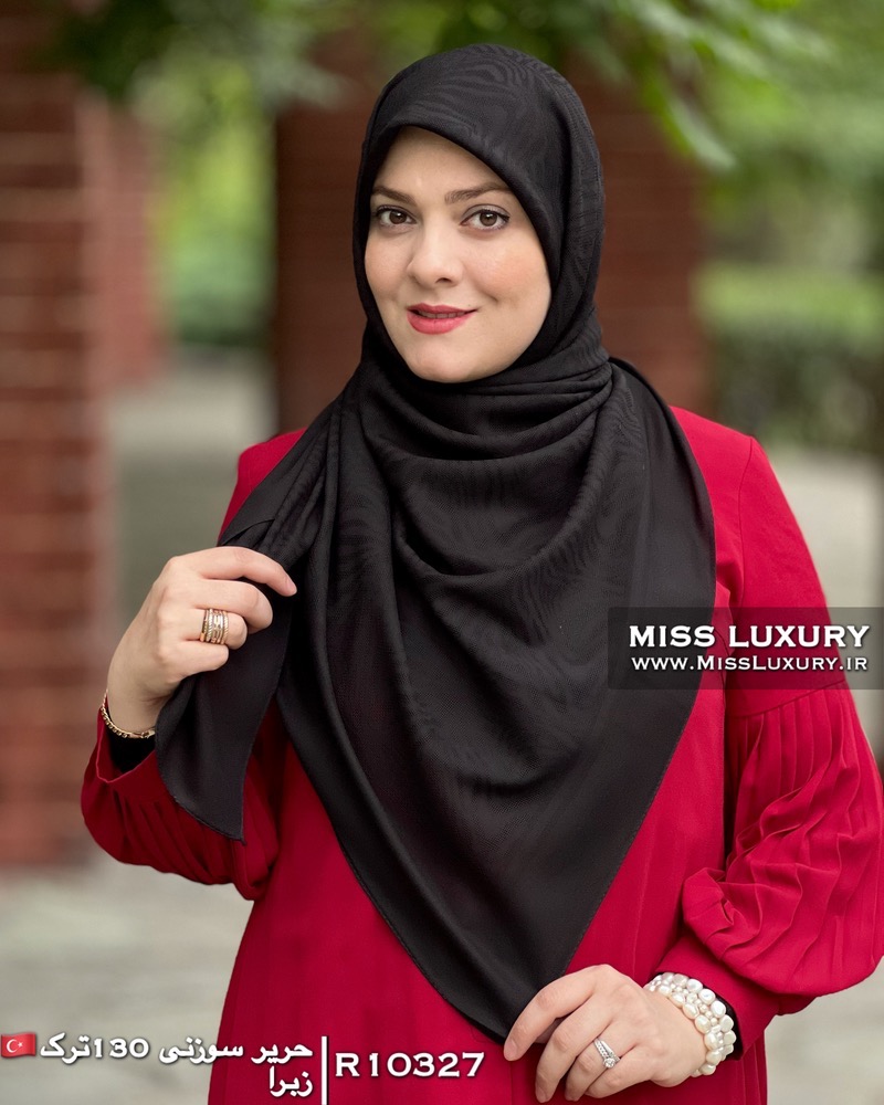 روسری حریر سوزنی ترک زبرا میس لاکچری
